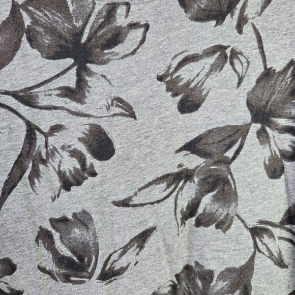 Pure Jill Ballet Sleeve Tunic Watercolor Floral Medium Boho Lagenlook Artsy Soft - Picture 2 of 7